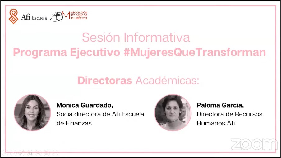 Sesión Informativa Programa Ejecutivo #MujeresQueTransforman